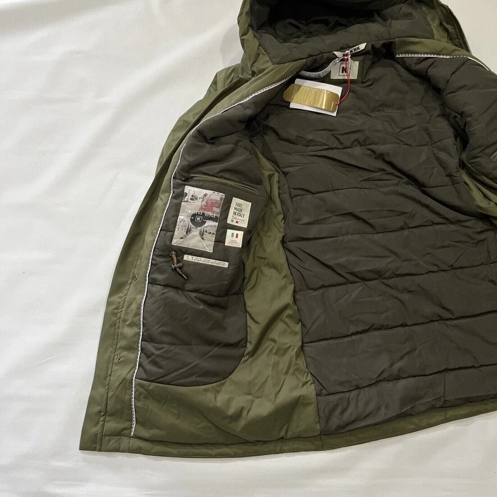 Kired by Kiton men's Olive Parka Jacket - size 42‎ / 52 eu - retail $1695